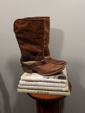 Coconuts by Matisse Brown Boots with Braided Strap